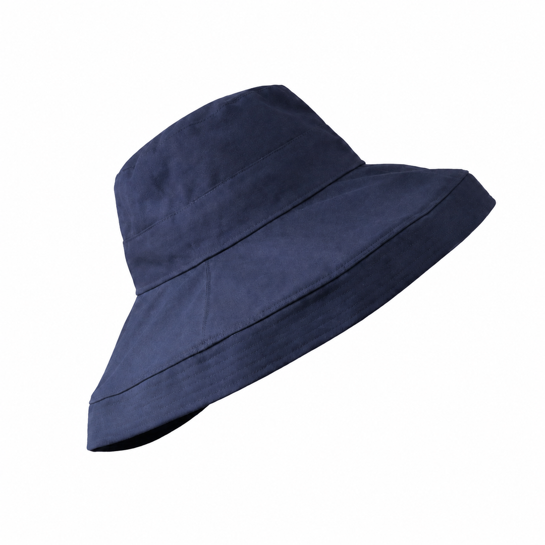 WS Oversized Brim Bucket Cottonblend Hat - Navy - Hero