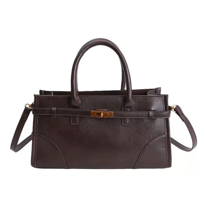 WS Oxford Vegan Leather Bag - Matte Brown