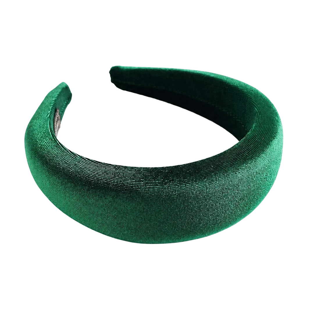 WS Padded Velvet Headband - Emerald Green - Hero