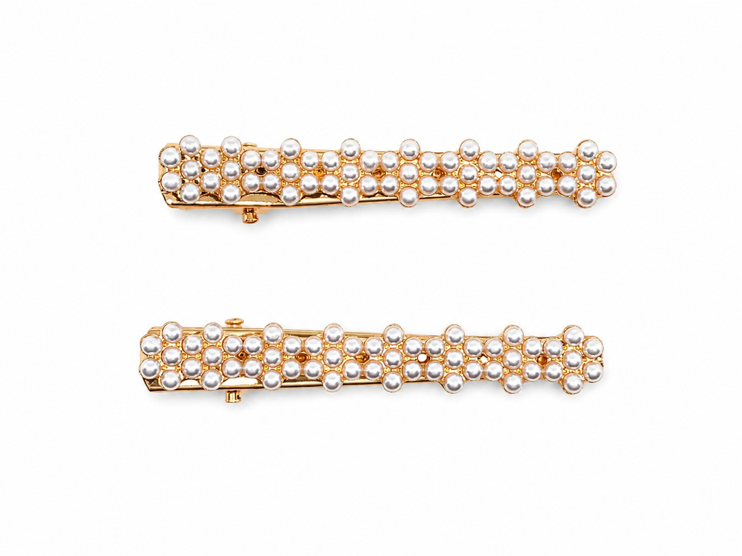 WS - Pearl Bar Hair Pin Gold - 2pce - Gold - Hero
