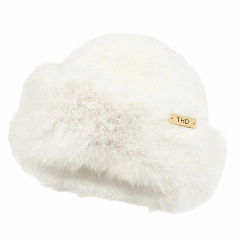 WS Faux Fur Peruvian Hat - White - Hero
