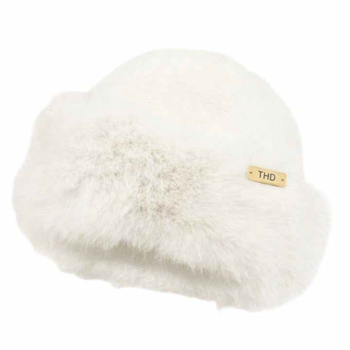 WS Faux Fur Peruvian Hat - White - Hero