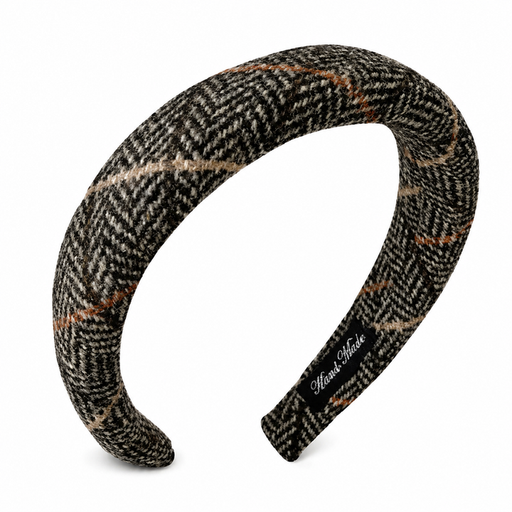 WS Plaid Padded BB Headband - Black - Hero