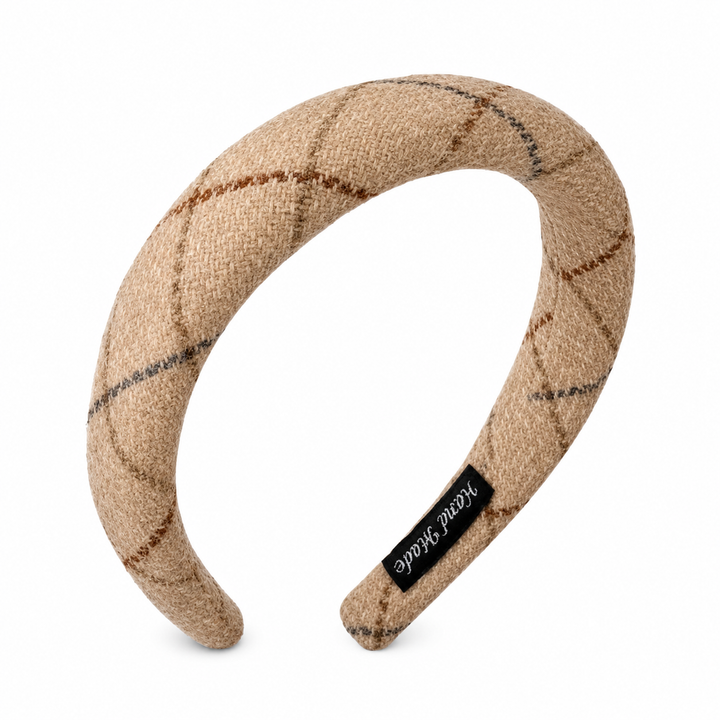 WS Plaid Padded BB Headband - Fawn - Hero