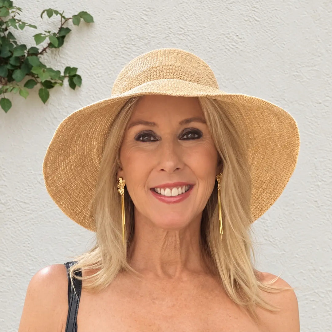 Positano Raffia Sun Hat - Natural - Hero