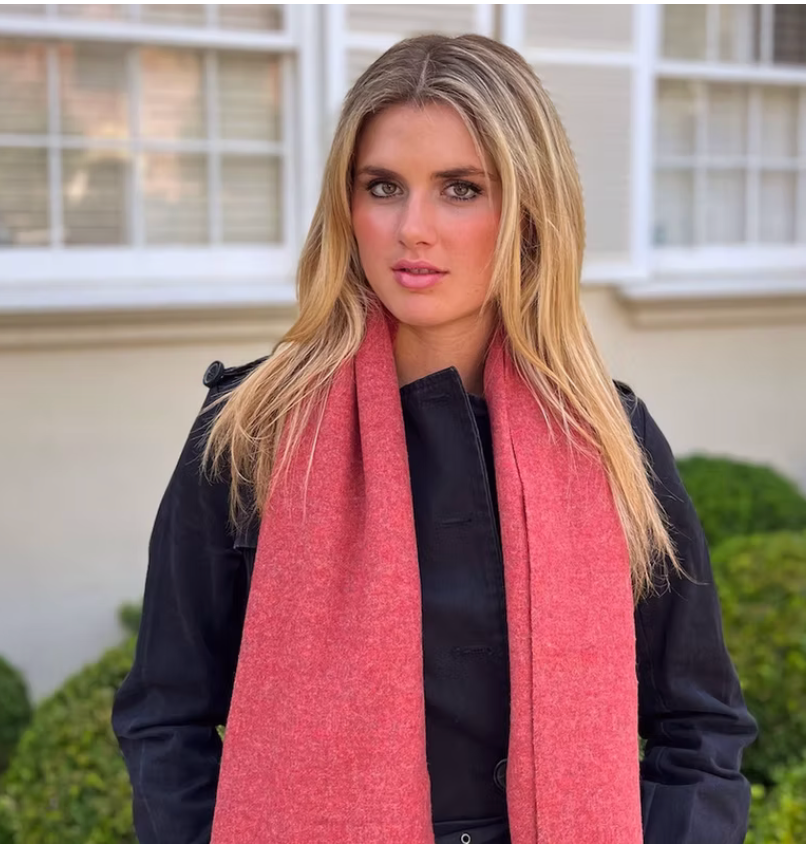 WS Wool Blanket Scarf - Rust - Image 1
