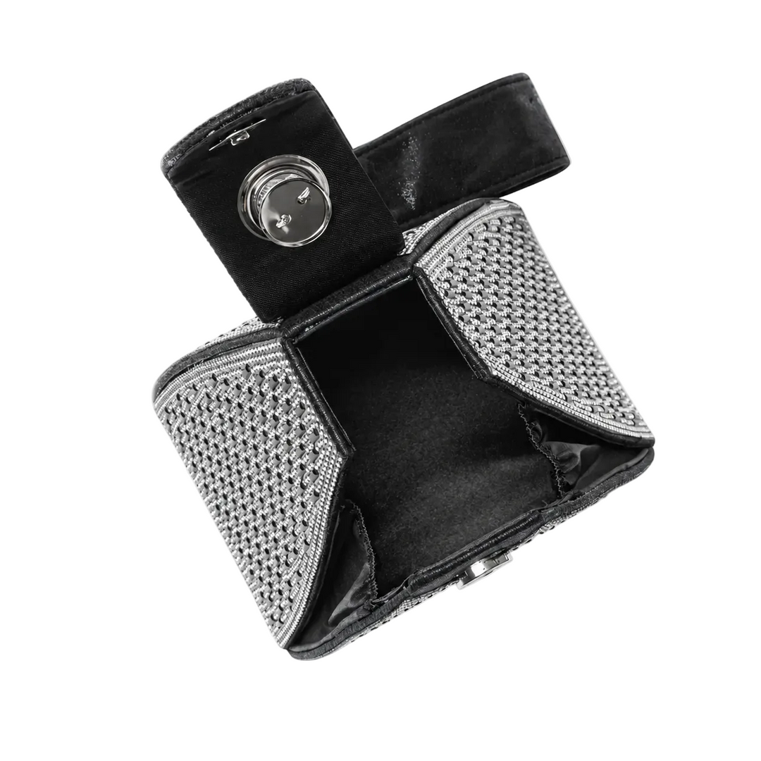 WS Pyramid Clutch Bag - Black - Image 3