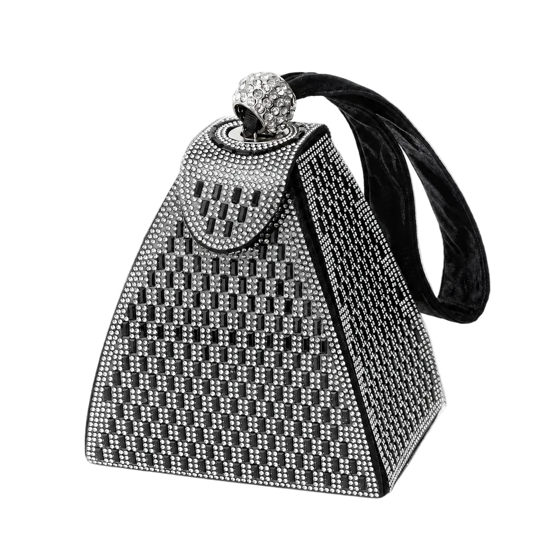 WS Pyramid Clutch Bag - Black - Hero