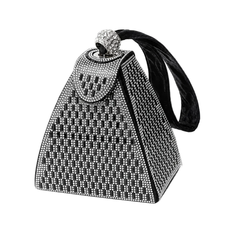 WS Pyramid Clutch Bag - Black - Hero