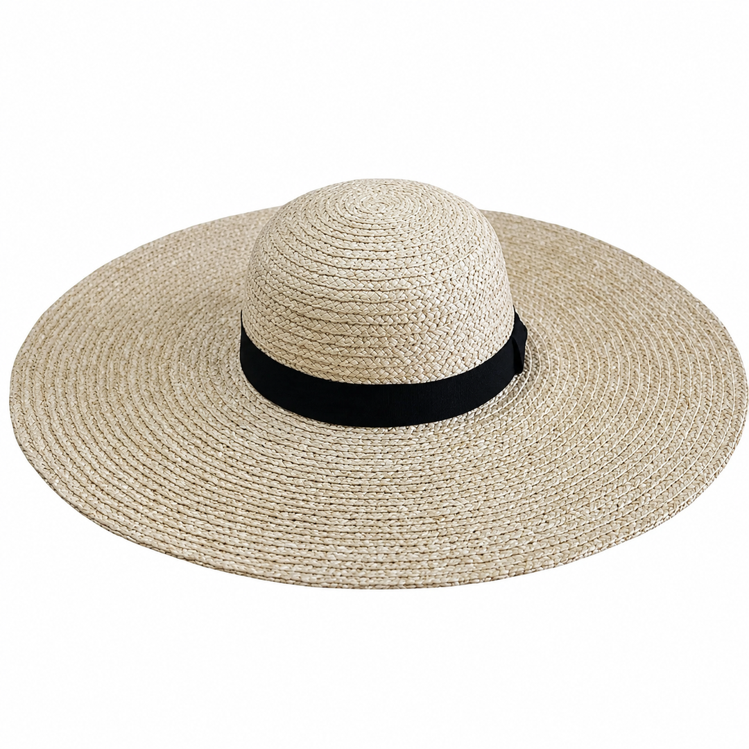 WS - Raffia Ultrawide Brim Kentucky Hat in Natural - Natural - Hero