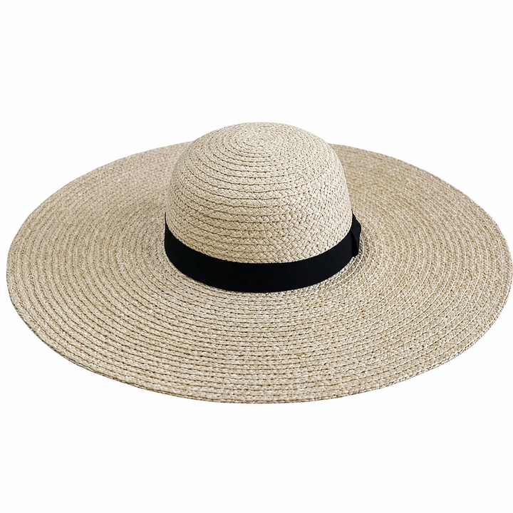 WS - Raffia Ultrawide Brim Kentucky Hat in Natural - Natural - Hero