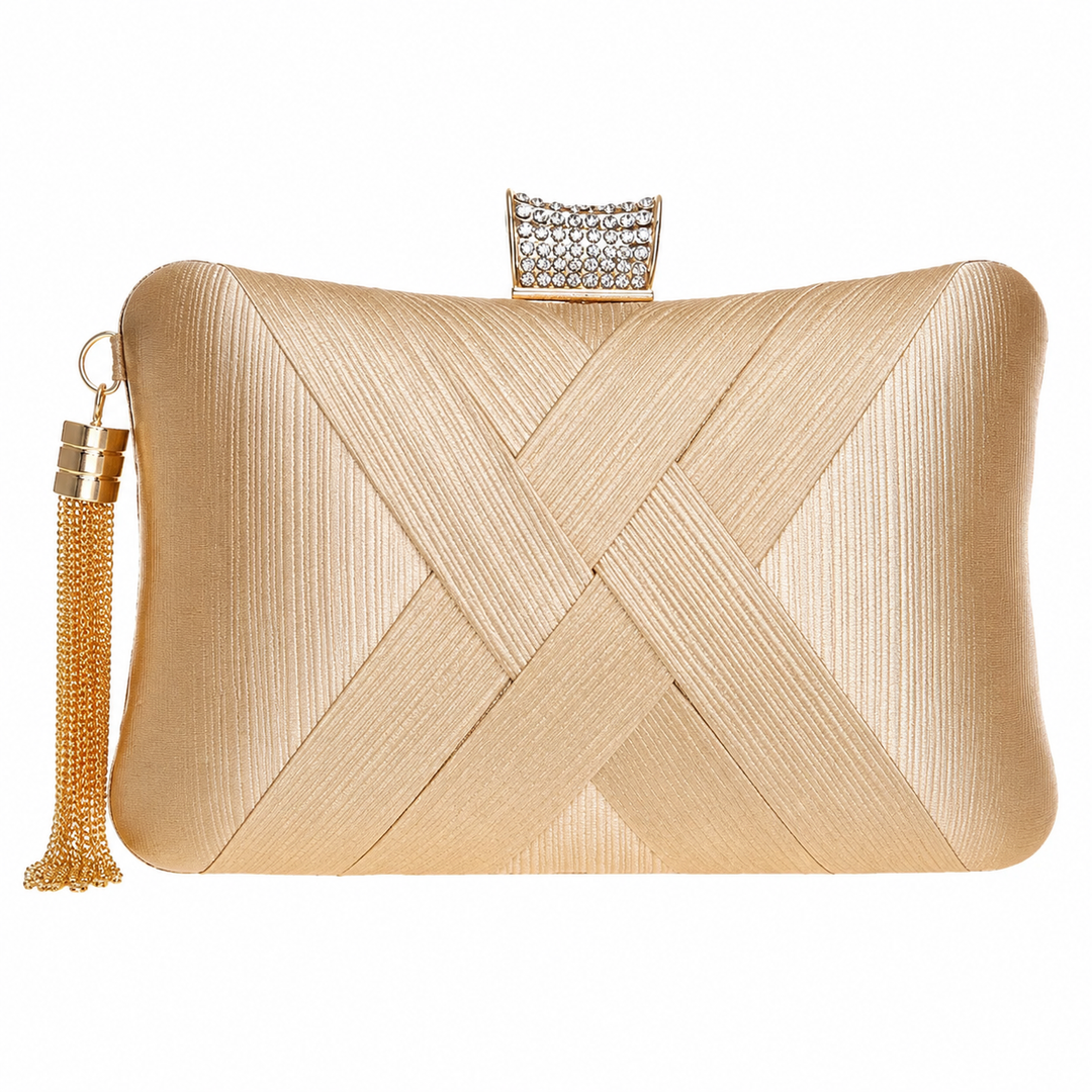 WS Satin Cross Bag - Gold