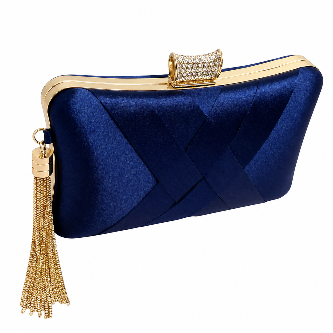 WS Satin Cross Bag - Navy - Image 1
