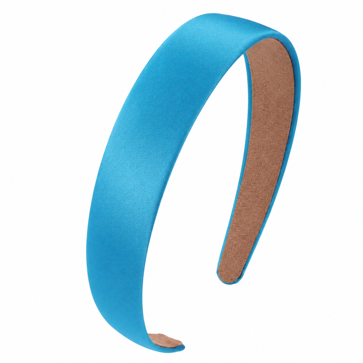 WS Satin Headband 2.5cm - Cerulean Blue - Hero