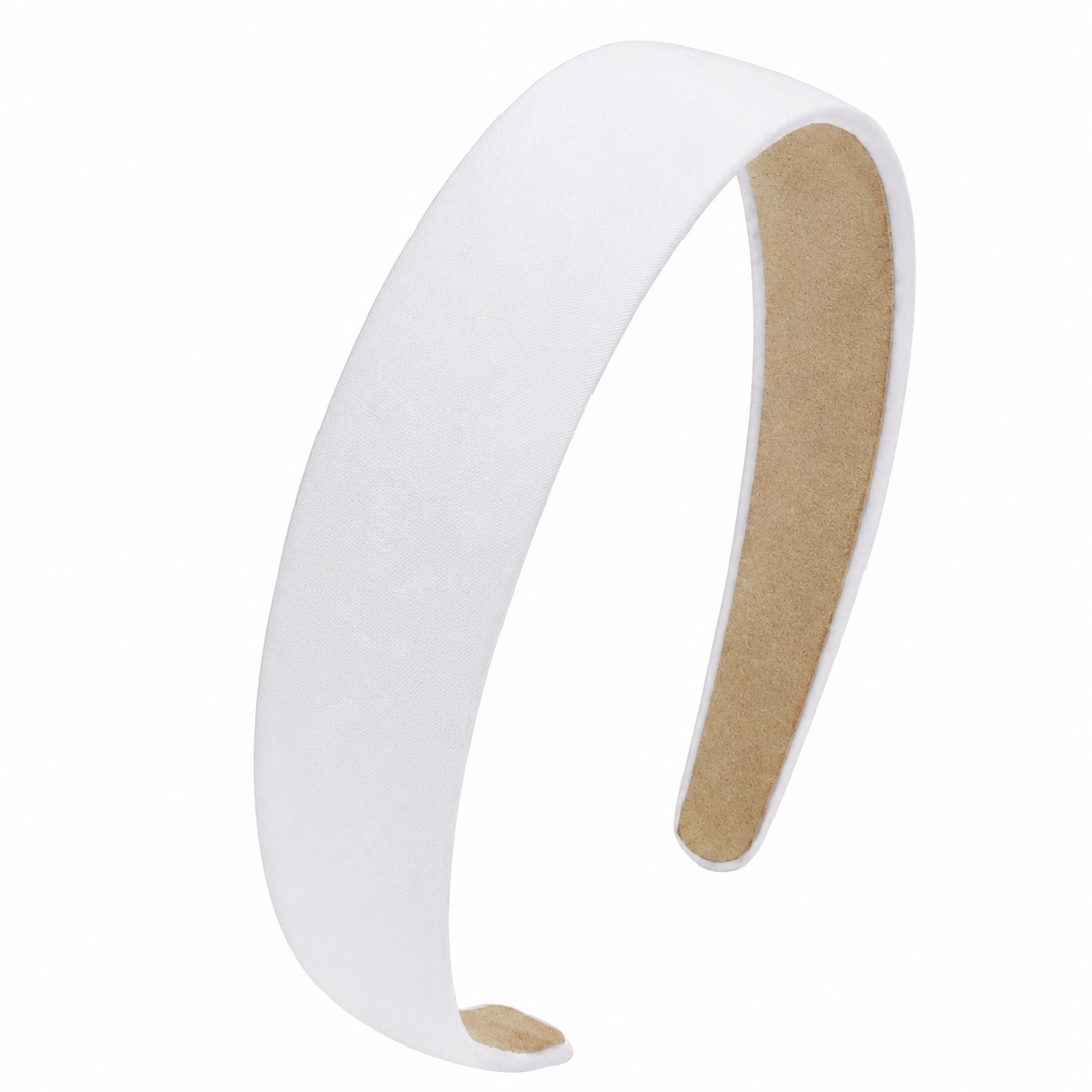 WS Satin Headband 2.5cm - White - Hero