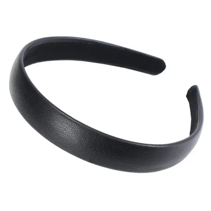 WS - Headband Vegan Leather 2.2cm -Black 744109225635 Tania Hird Designs