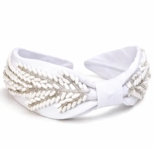 Headband - Charlotte - Handbeaded 100% Linen Structured Tania Hird Designs