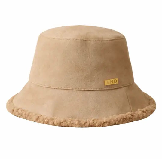 Vegan Suede Bucket Hat in Fawn Tania Hird Designs