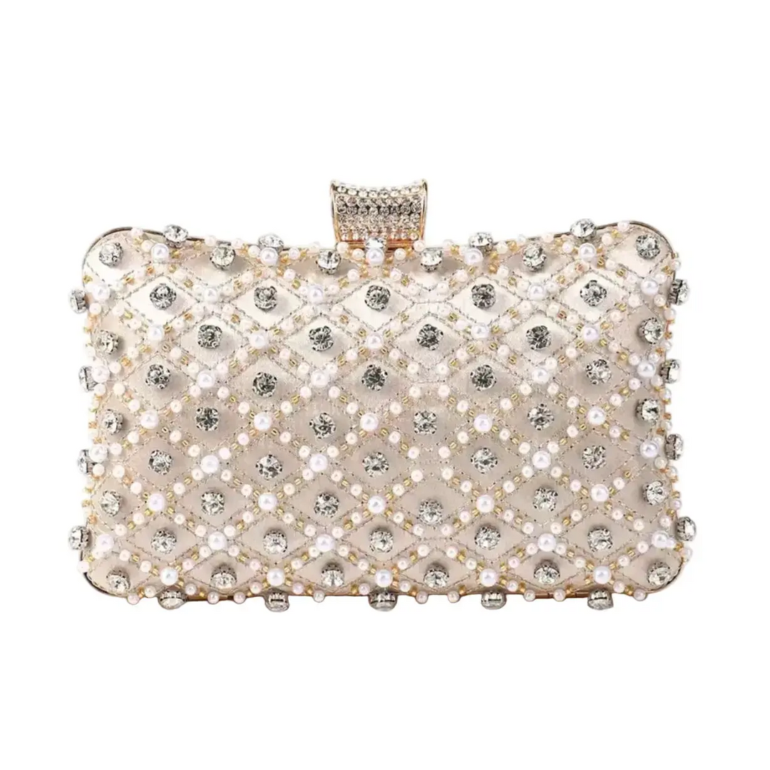 WS Nude Pearl Lattice Clutch Tania Hird Designs