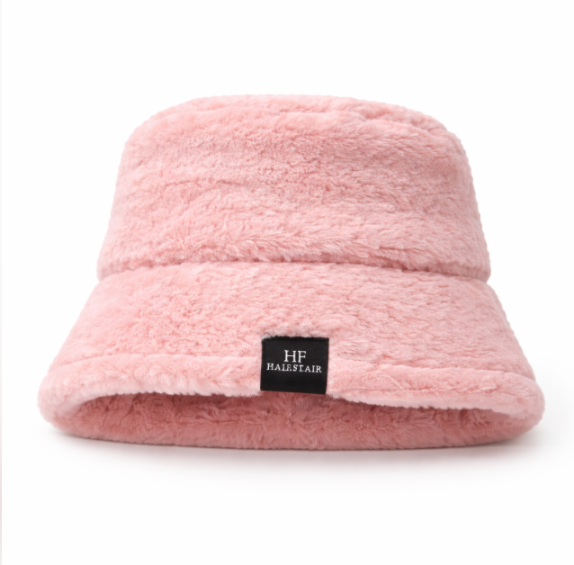 WS - KIDS Faux Fur Bucket Hat - Pink1- 4