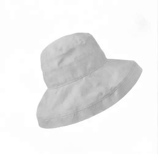 Hats - Oversized Brim Bucket Cottonblend in French Grey Tania Hird Designs