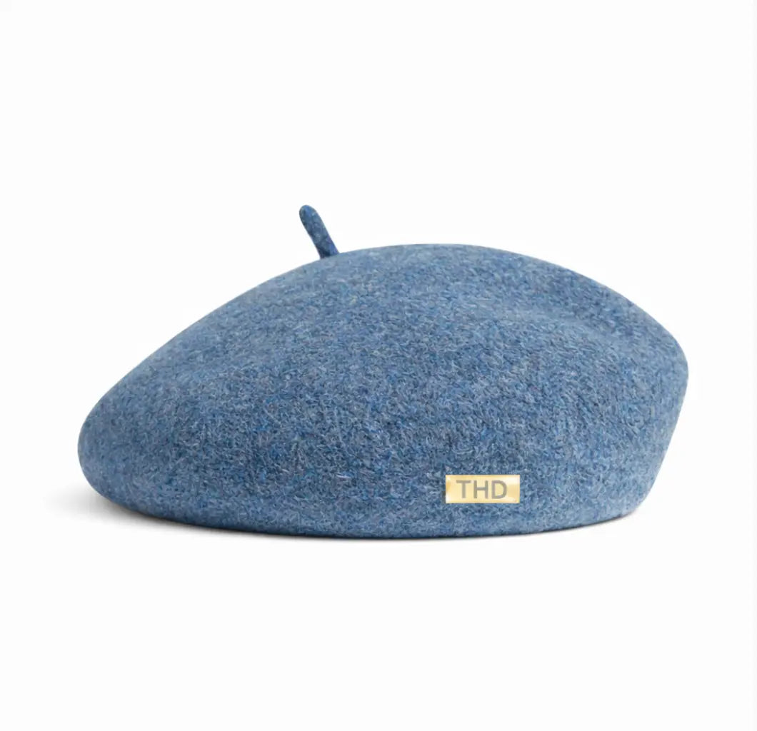 Élan Wool Beret - Steel Blue Tania Hird Designs