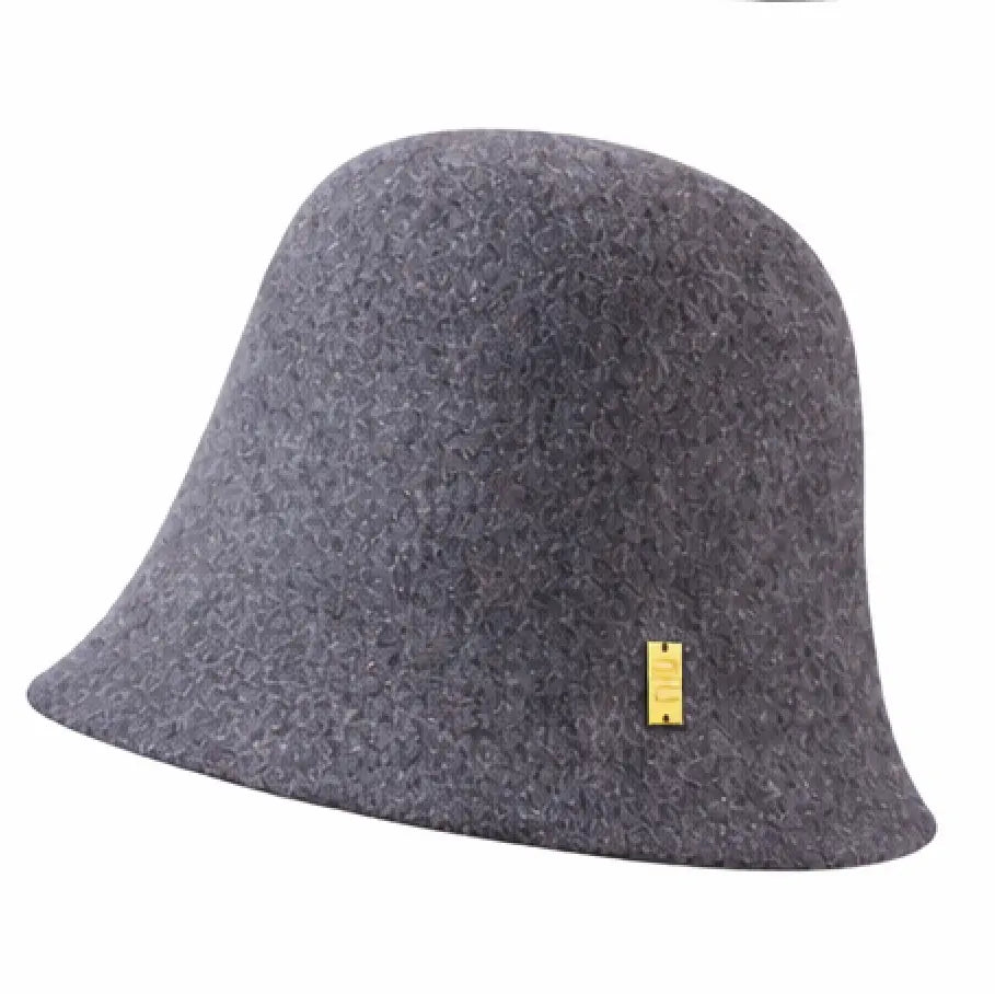 WS Boston Wool Cloche Hat- Grey Tania Hird Designs