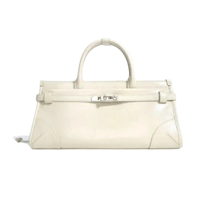 WS Oxford Cowhide Bag - White - Hero