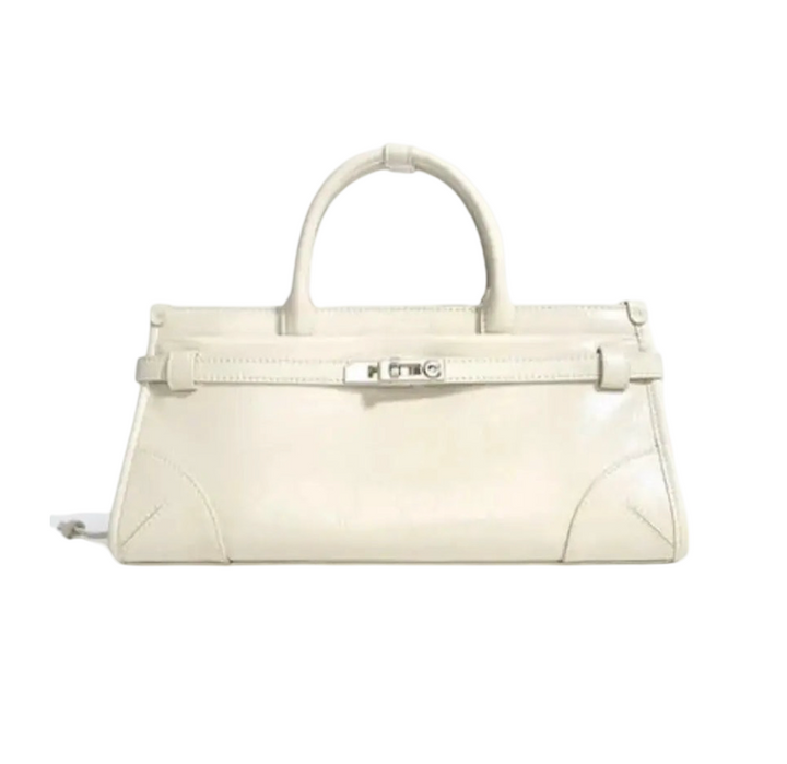 WS Oxford Cowhide Bag - White - Hero