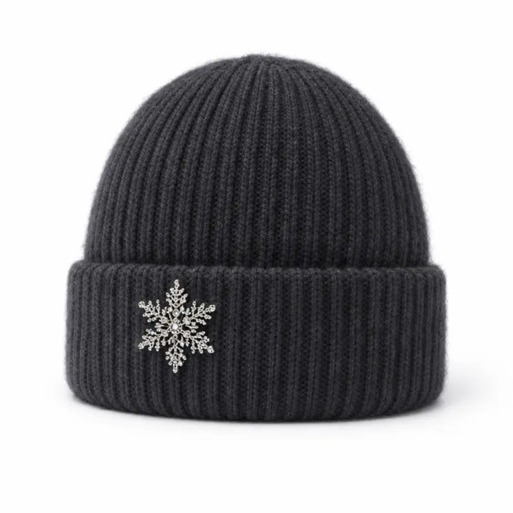 Angora Blend Beanie with Snowflake Tania Hird Designs