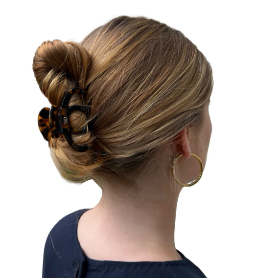 WS Cellulose Acetate Octopus Hair Claw 6.8 Tortoise - Dark Tortoise - Image 1