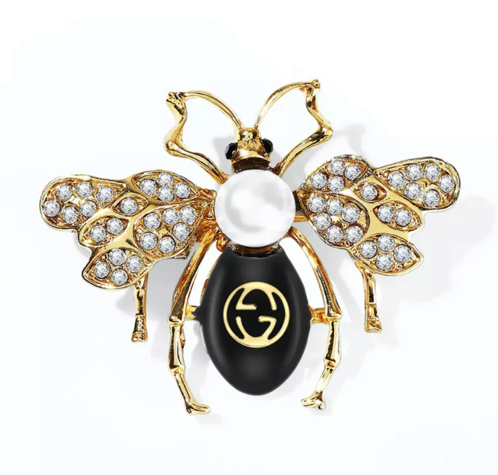 WS Brooch French Pearl Bee - Black Pearl