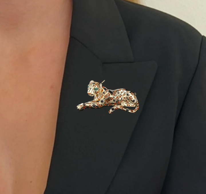 WS Brooch - Gold Jaguar - Image 1