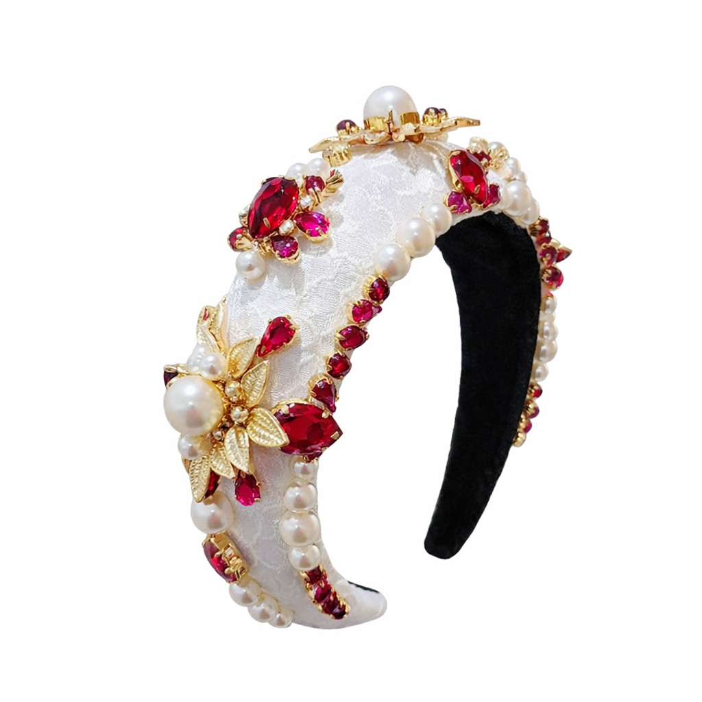 WS Sienna Statement Headband - White - Hero