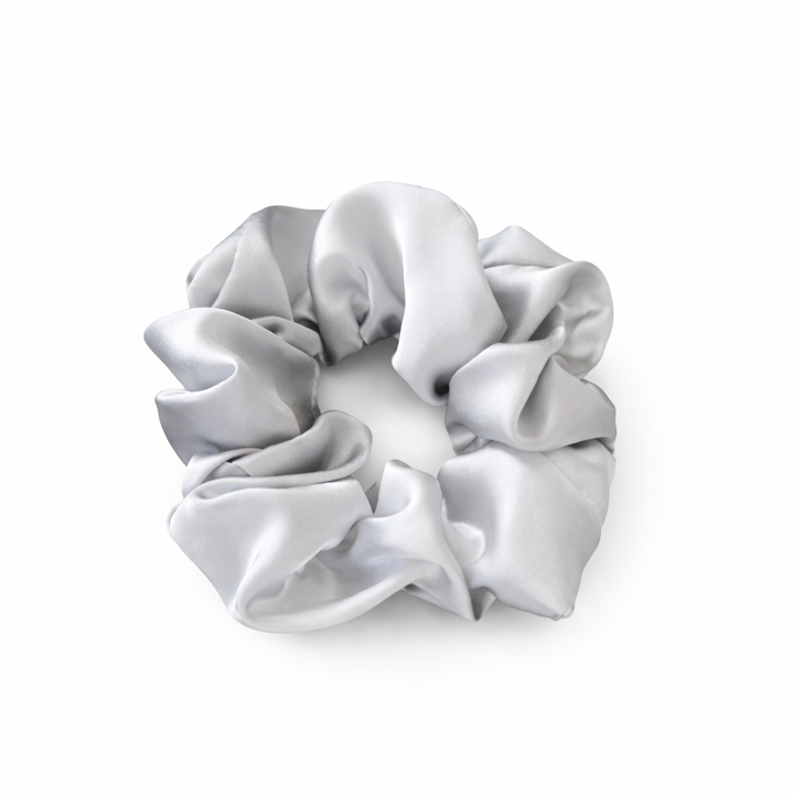 WS Silk Volume Scrunchie - Silver