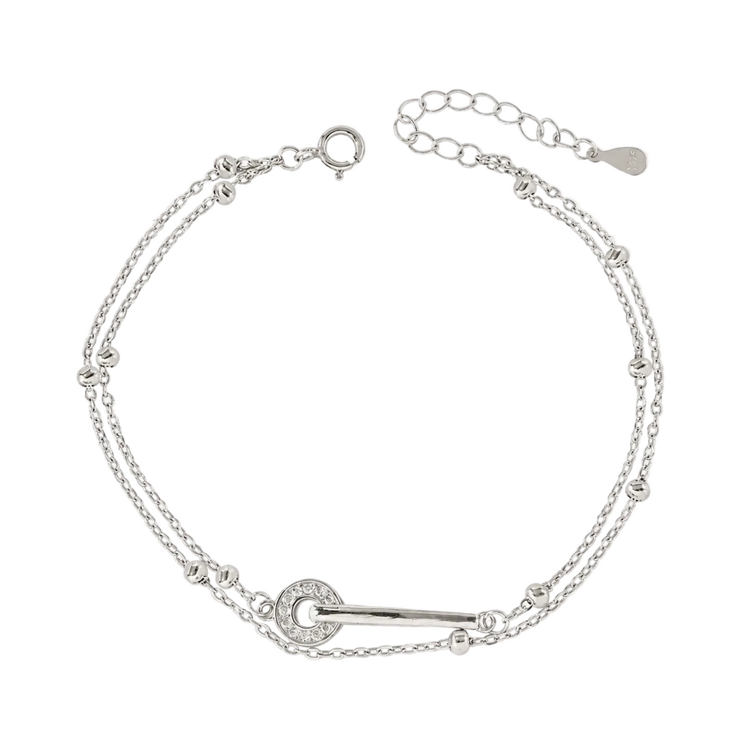 Soleil Sterling silver and zirconia Bracelet - Hero