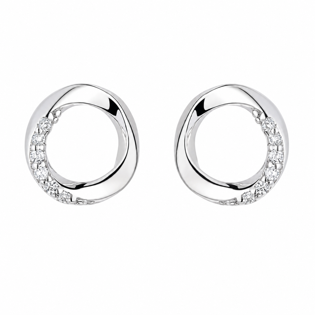 Soleil Sterling silver and zirconia studs - Hero