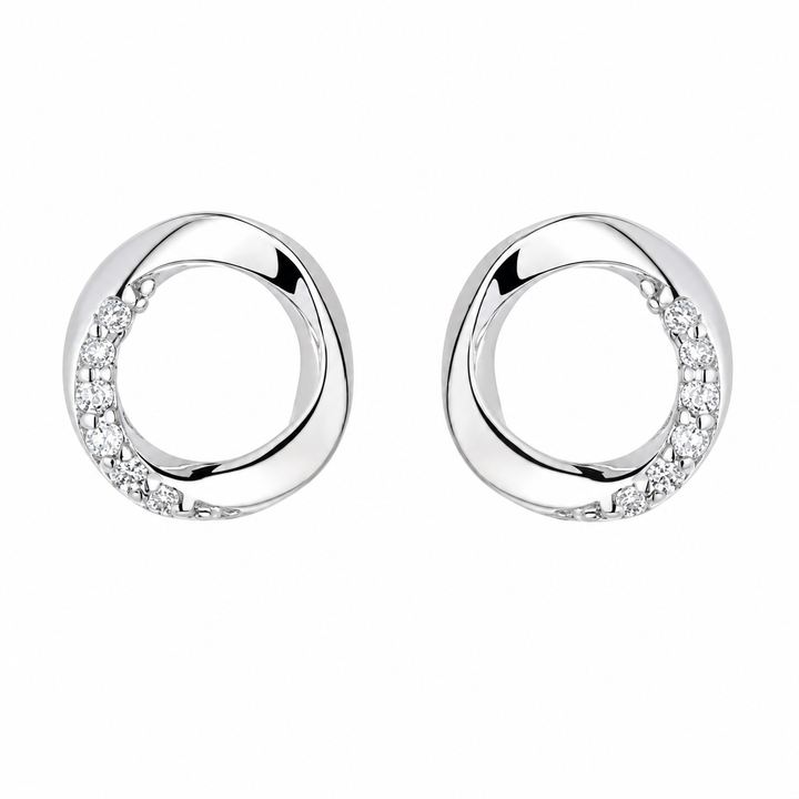 Soleil Sterling silver and zirconia studs - Hero