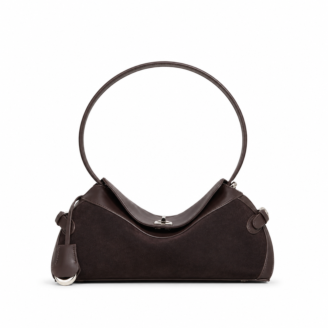 WS St Margaux Cowhide & Suede Bag - Chocolate