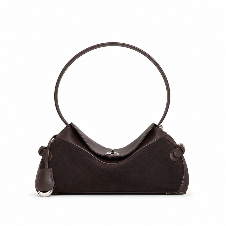 WS St Margaux Cowhide & Suede Bag - Chocolate