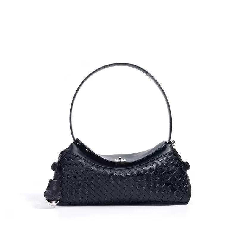 WS St Margaux Tressage Cowhide Bag - Black