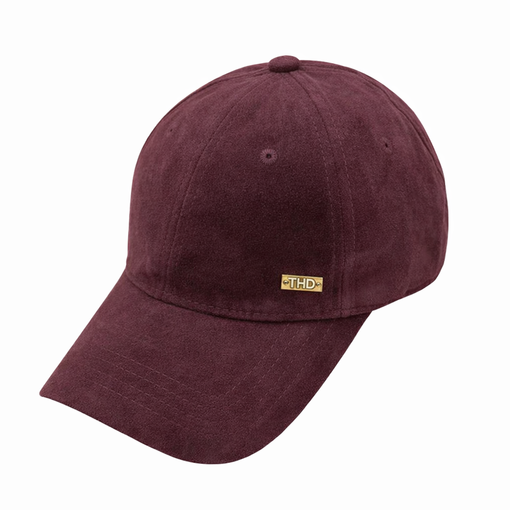 WS Vegan Suede Baseball Cap M - Wine