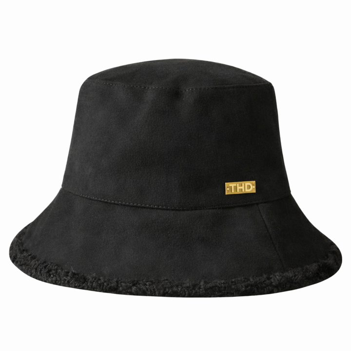 WS Vegan Suede Bucket Hat - Black