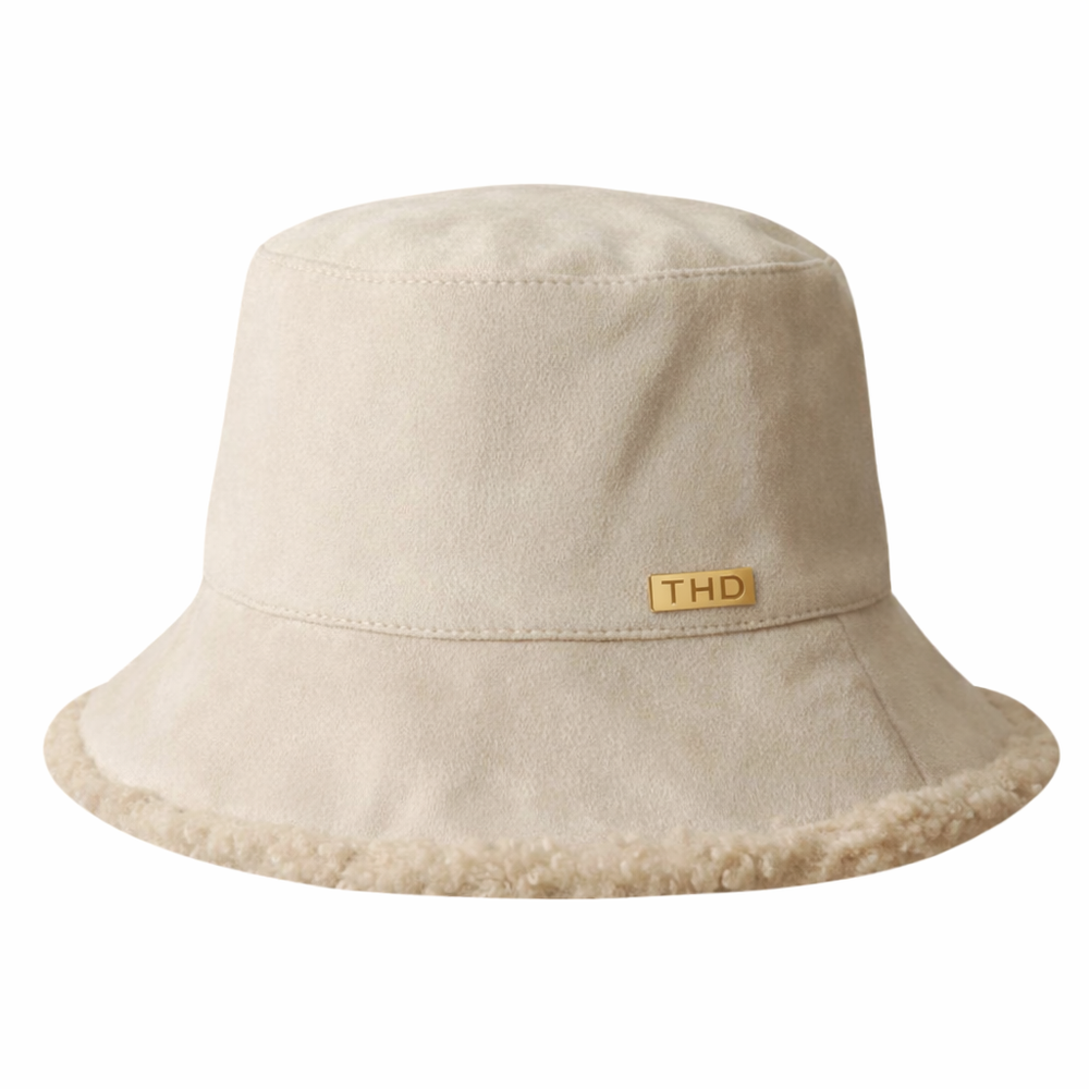 WS Vegan Suede Bucket Hat - Off White