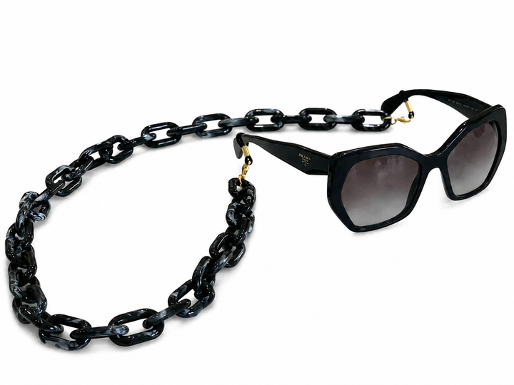 WS Glasses / Sunglasses Chain Oversized Retro - Black - Hero