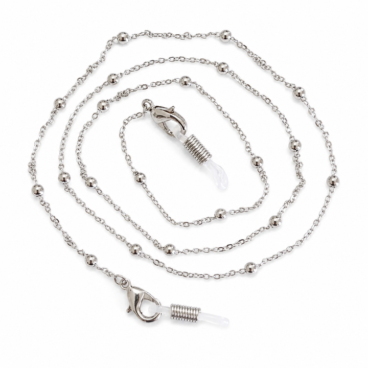WS Glasses / Sunglasses/Mask Chain Metal - Silver - Image 1