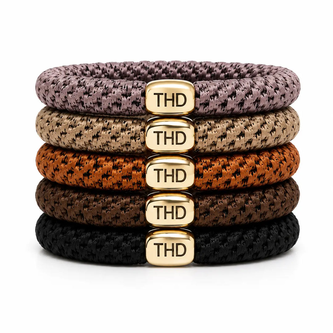 THD Hair Ties - Espresso Gold