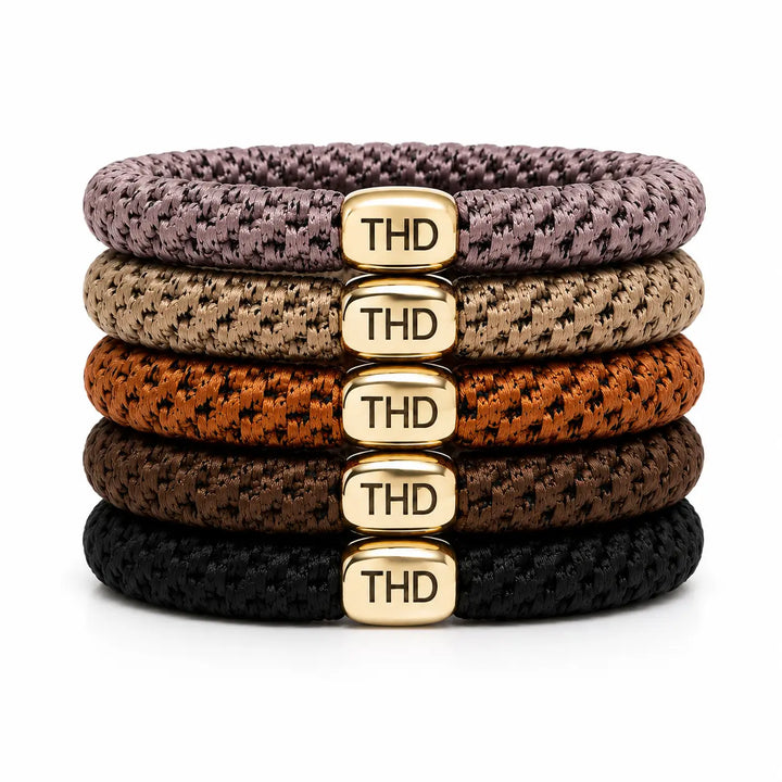 THD Hair Ties - Espresso Gold