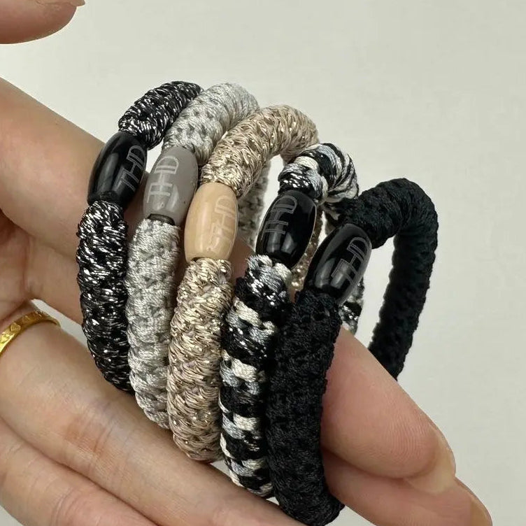 THD Hair Ties - Silver Noir - on hand