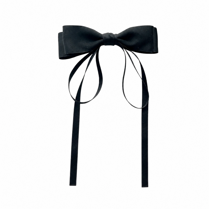 WS The Jennifer Bow Barette Wide - Black - Hero